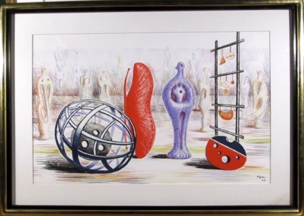 Lithograph Moore - Sculptural Objects