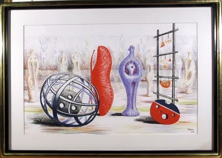 Lithograph Moore - Sculptural Objects