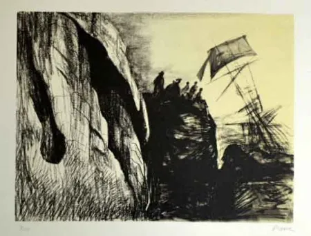 Lithograph Moore - Sphipwreck II