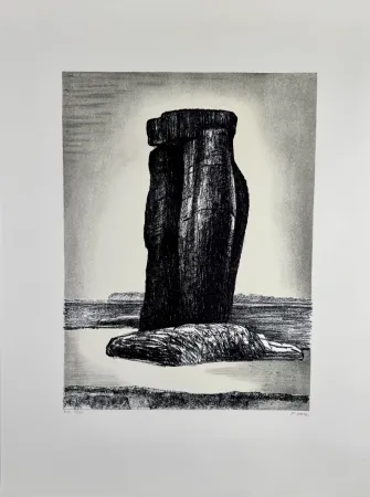 Lithograph Moore - Stonehenge Pl. 8 