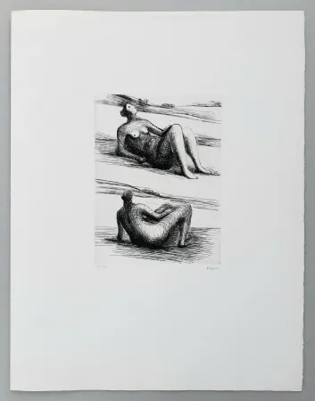 Etching Moore - Two reclining figures