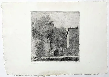 Etching Morandi - Paysage