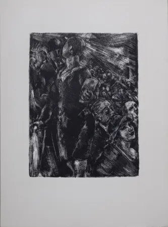 Lithograph Moreau - Au cinéma
