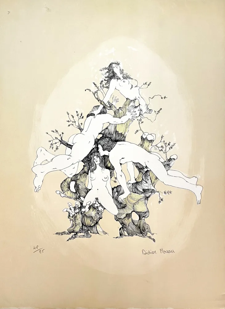 Lithograph Moreau - L'Amour