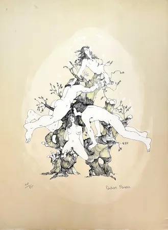 Lithograph Moreau - L'Amour