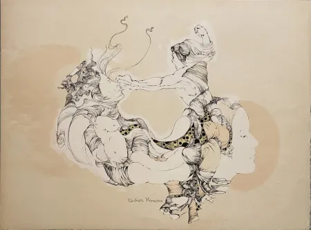 Lithograph Moreau - L'Amour