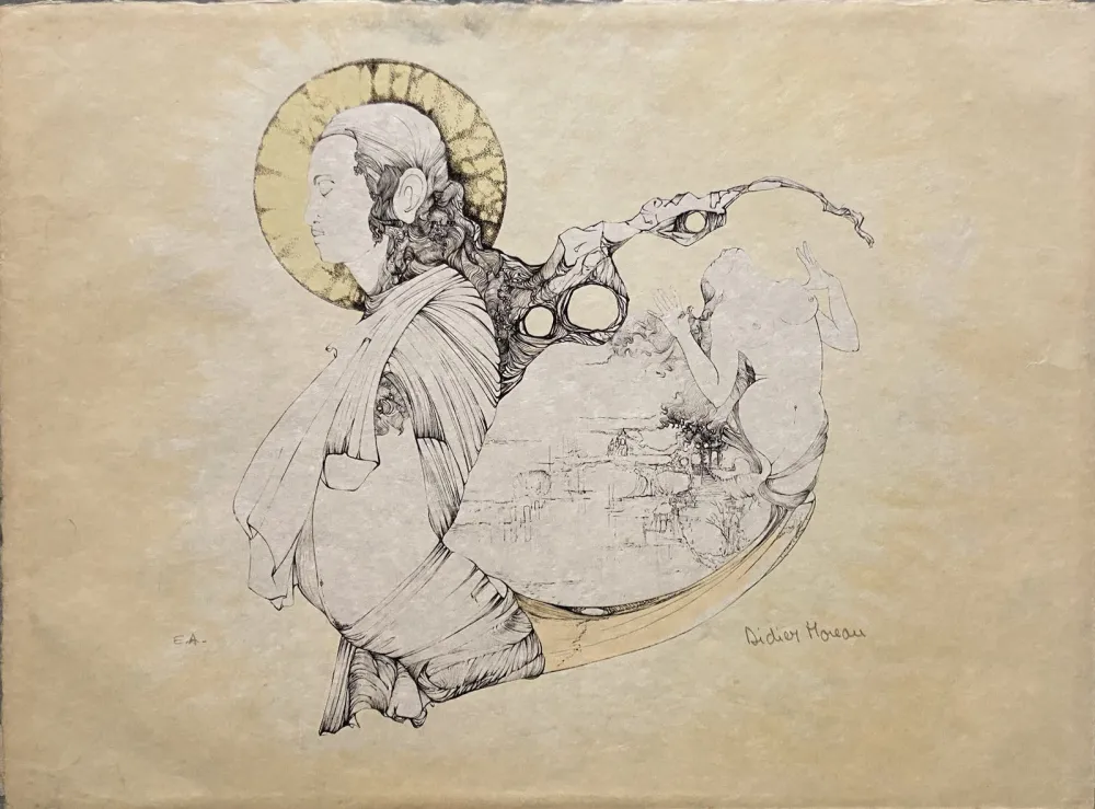 Lithograph Moreau - L'Amour