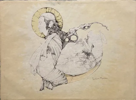 Lithograph Moreau - L'Amour