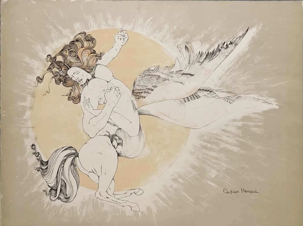 Lithograph Moreau - L'Amour