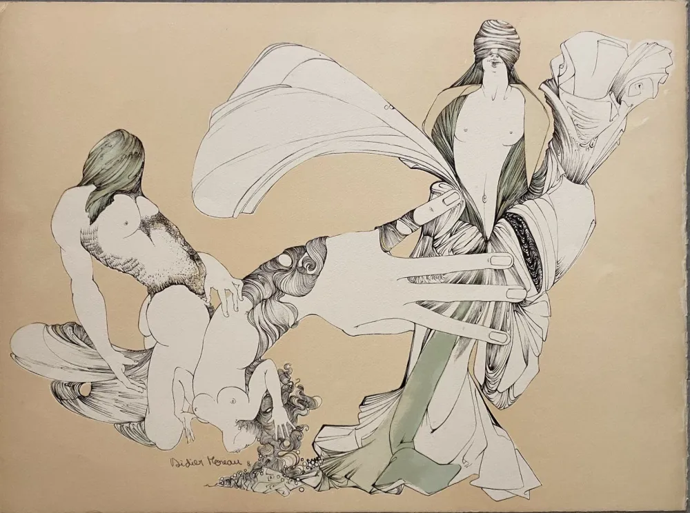 Lithograph Moreau - L'Amour