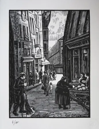 Woodcut Moreau - QUIMPER (Bretagne) / QUIMPER (Brittany - France) - 1910