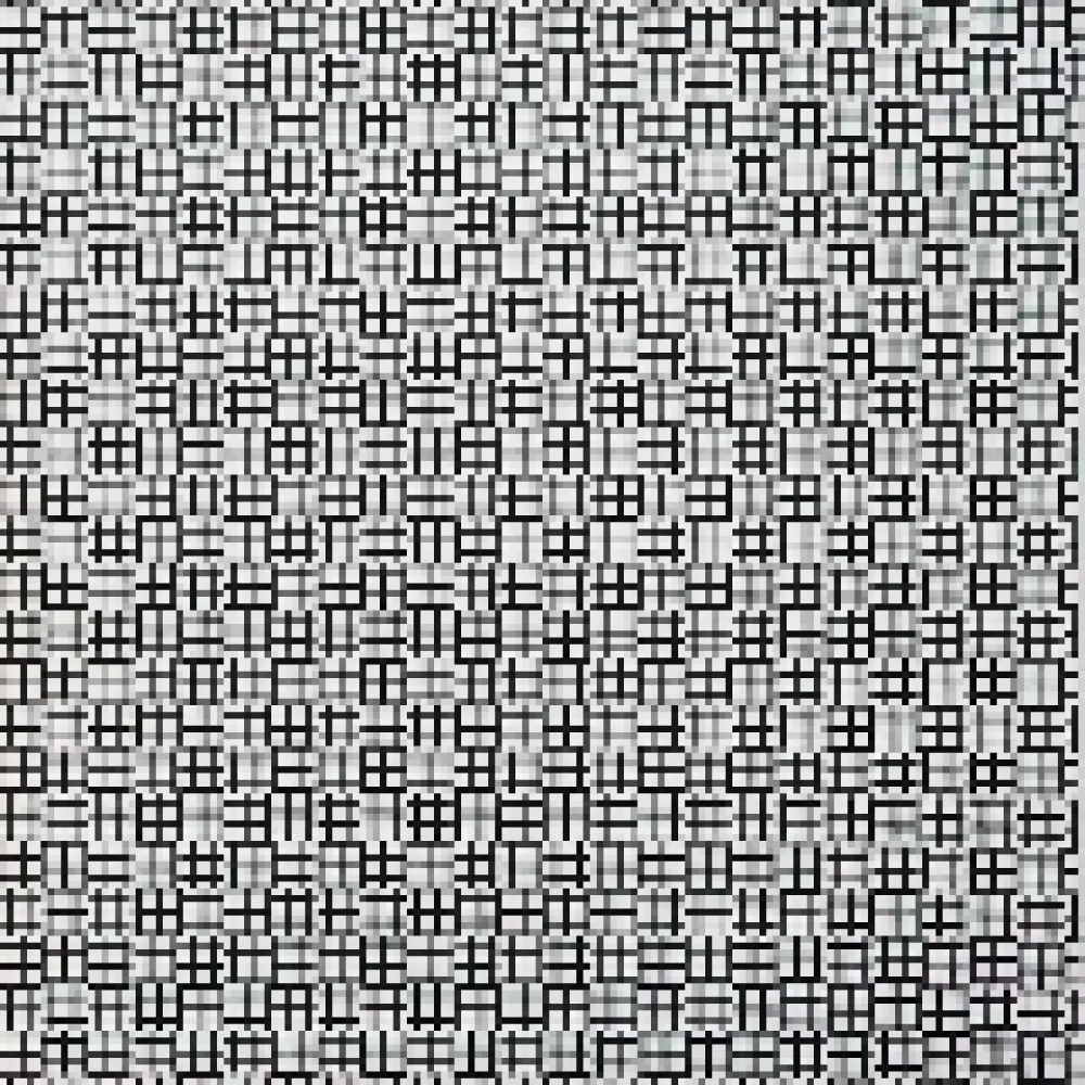 Screenprint Morellet - 2 trames de tirets-positif