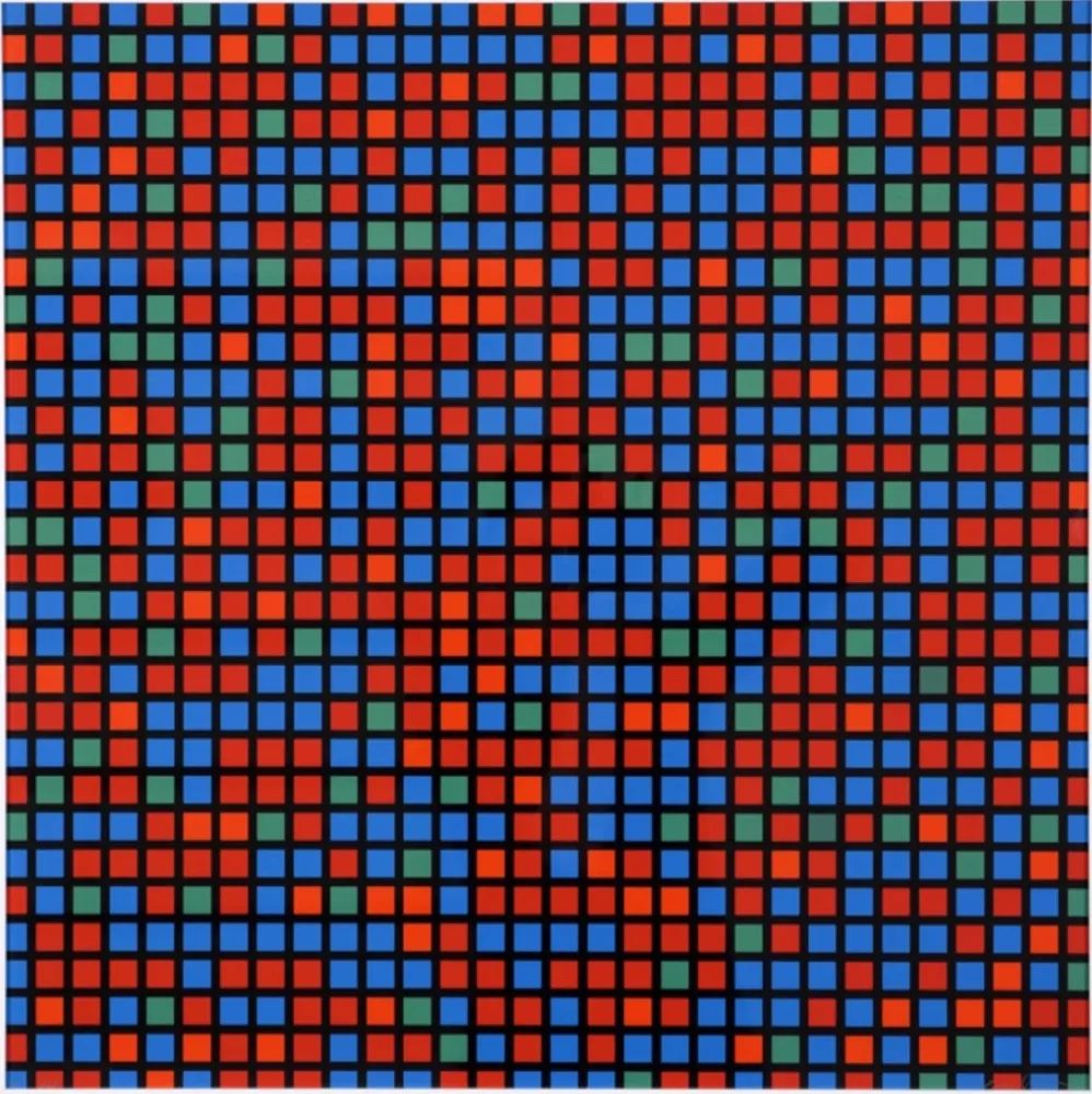 Multiple Morellet - Chartres bleu rouge