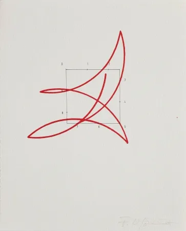 Lithograph Morellet - SYSTEMES, HASARD ET TELEPHONE