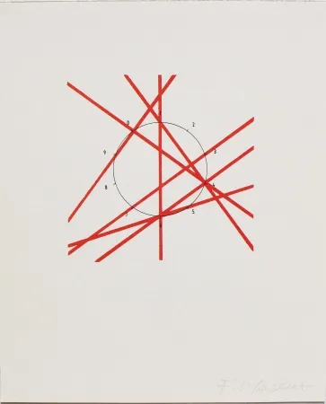Lithograph Morellet - SYSTEMES, HASARD ET TELEPHONE