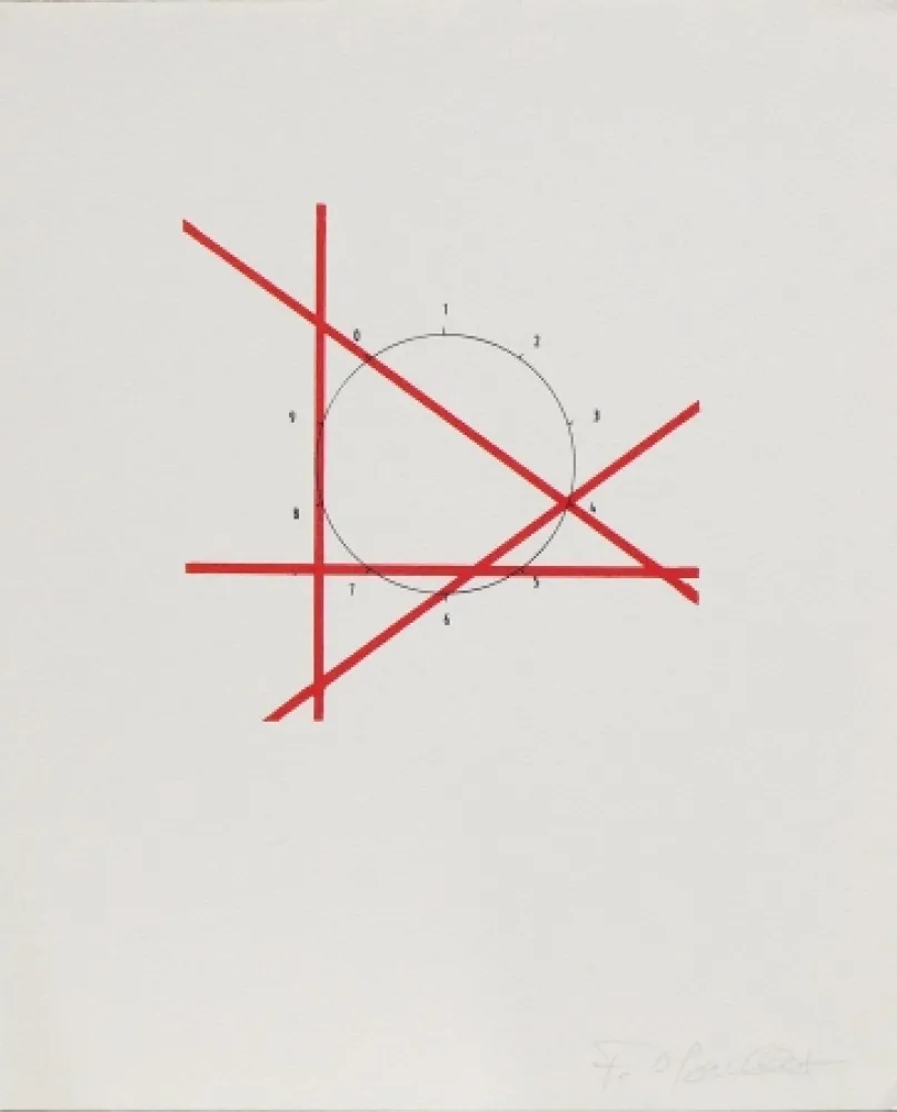 Lithograph Morellet - SYSTEMES, HASARD ET TELEPHONE