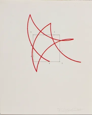 Lithograph Morellet - SYSTEMES, HASARD ET TELEPHONE