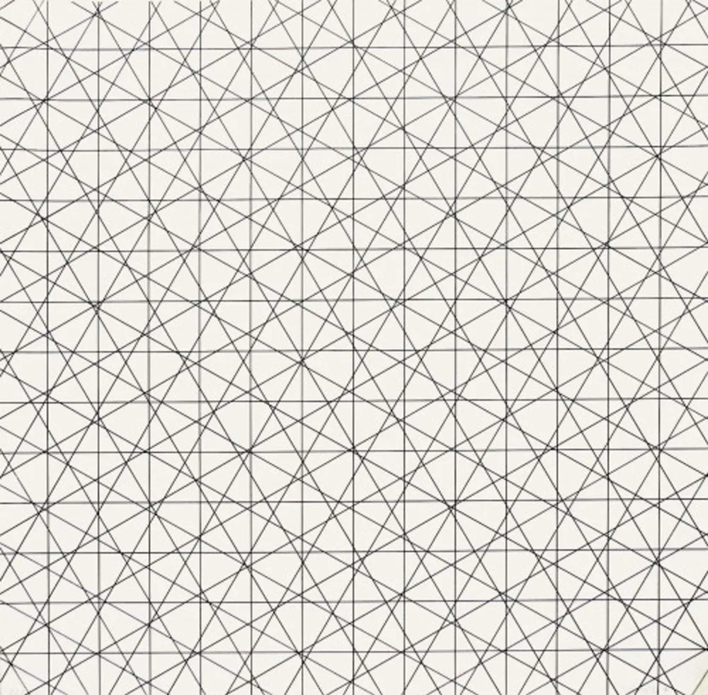 Lithograph Morellet - Untitled