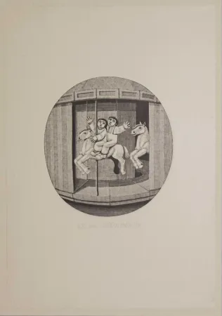 Woodcut Morena - Il cavallo bianco