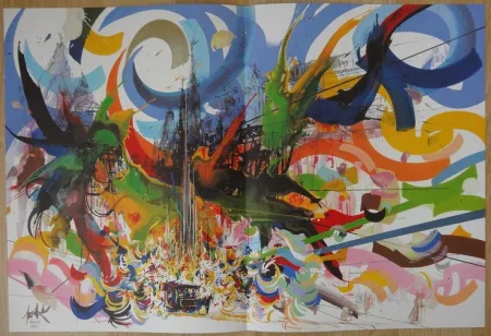 Lithograph Moretti - Brel bruxelles