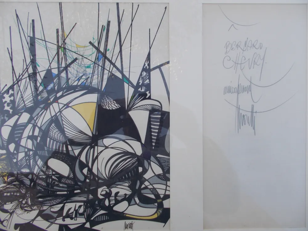 Lithograph Moretti - Le champ des sphères