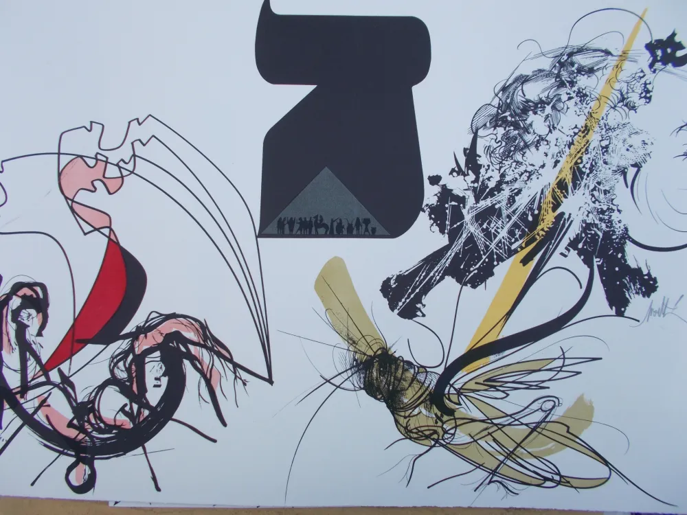 Lithograph Moretti - Les Sauterelles