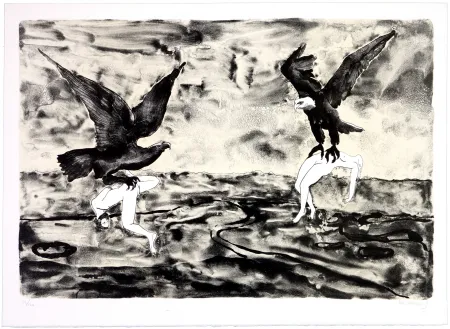 Lithograph Mørkeberg - Sans titre 