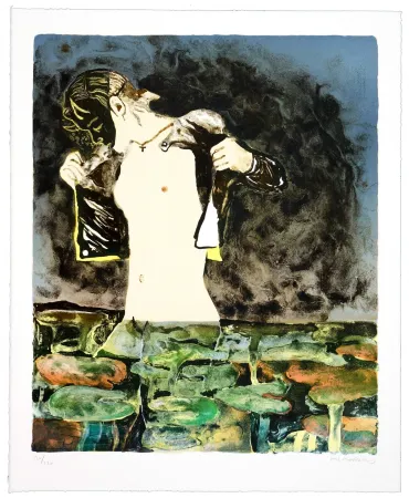 Lithograph Mørkeberg - Sans Titre