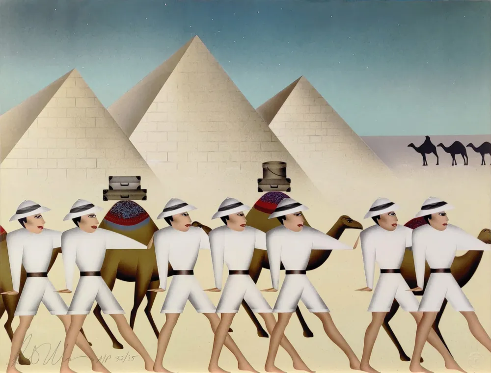 Lithograph Morris - LAND OF PHAROAHS