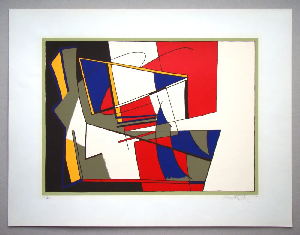 Screenprint Mortensen - Composition abstrait