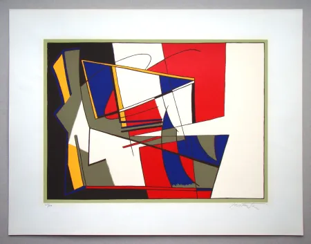 Screenprint Mortensen - Composition abstrait