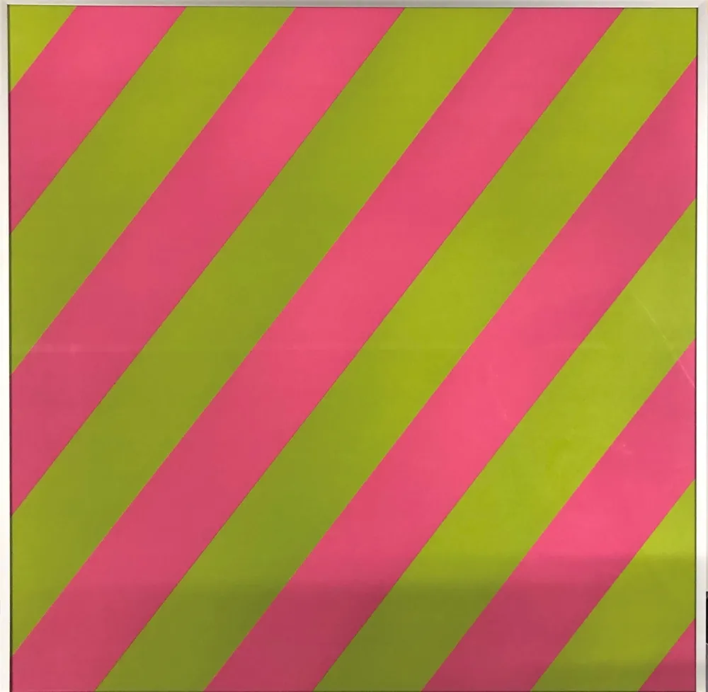 Lithograph Mosset - Composition Pink / Green
