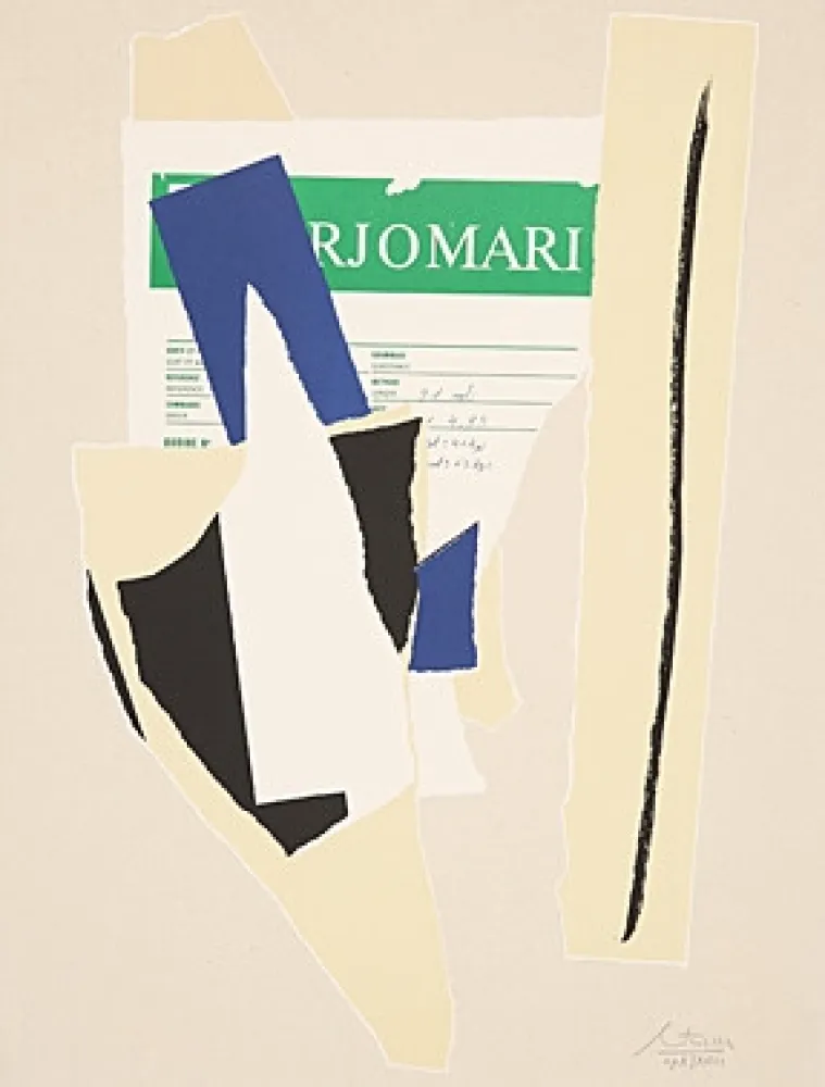 Lithograph Motherwell - America - La France Variations IX