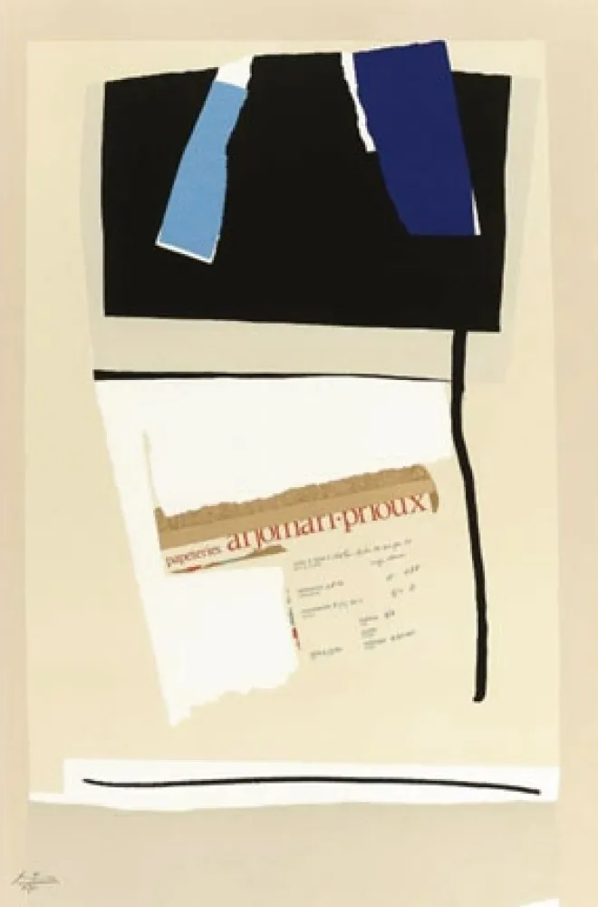 Lithograph Motherwell - America la France Variations VI