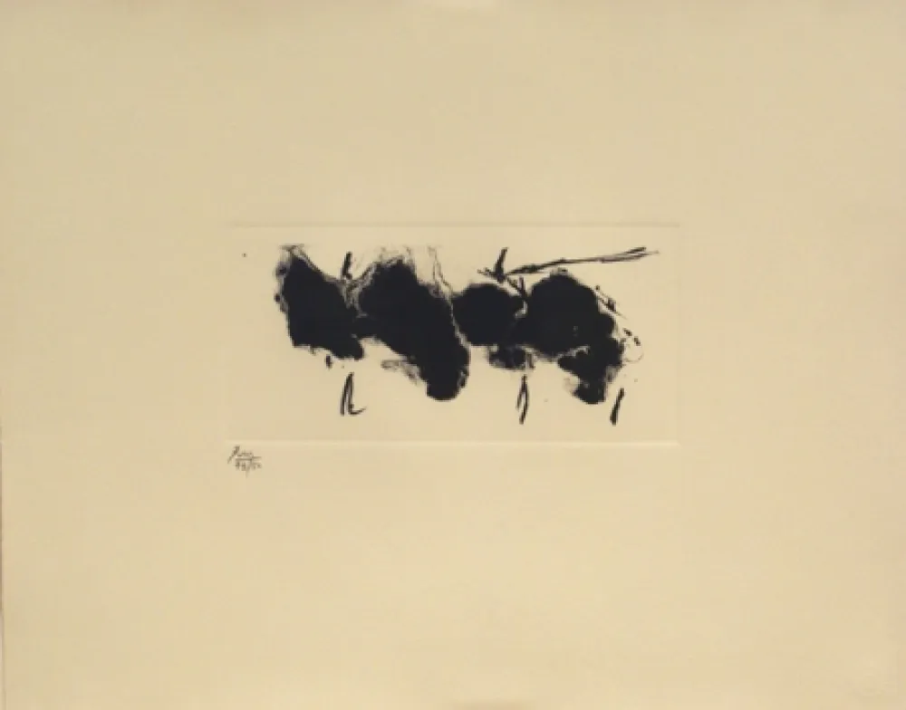 Lithograph Motherwell - Automatism Elegy (State II Buff)