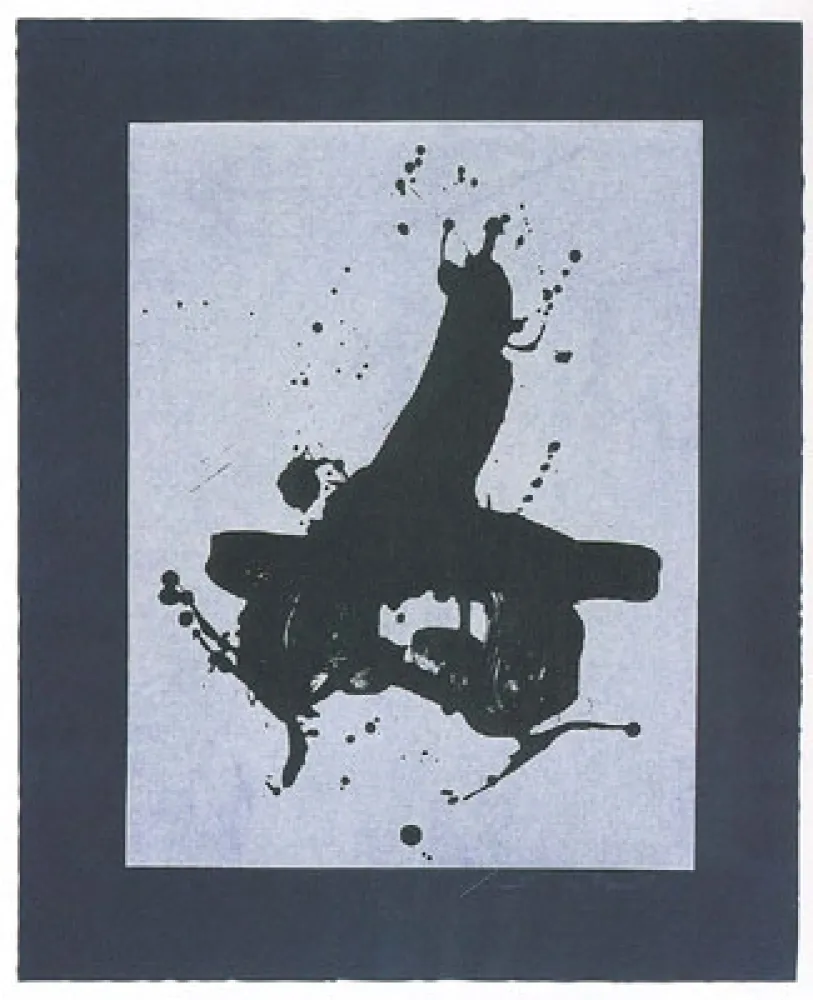 Lithograph Motherwell - Black on Black 