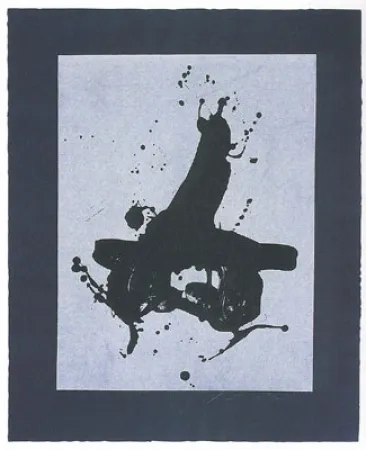 Lithograph Motherwell - Black on Black 