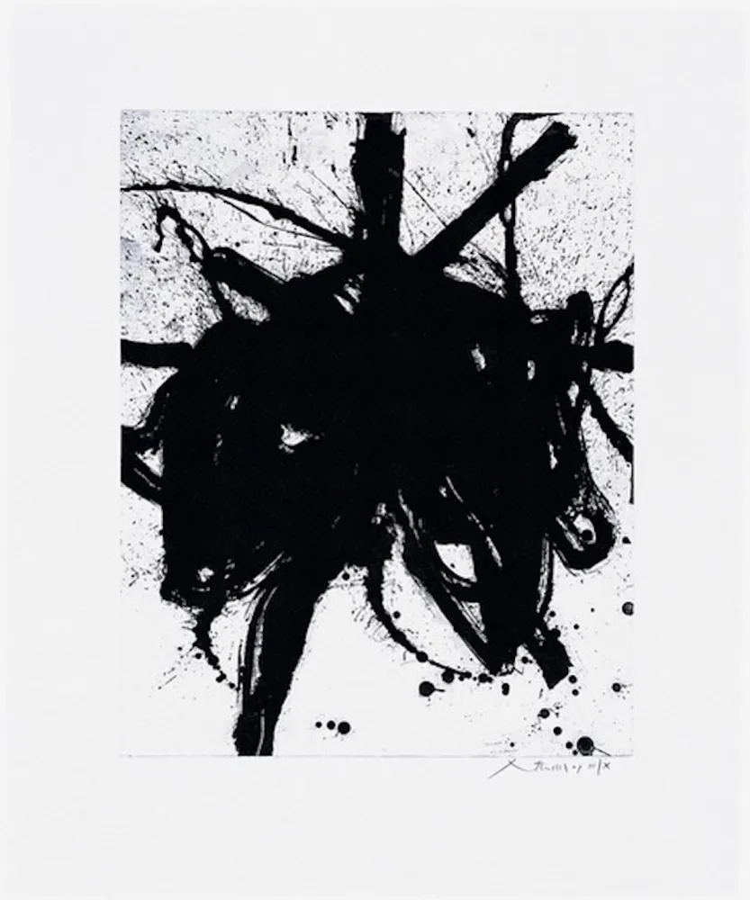 Etching And Aquatint Motherwell - Black Sea