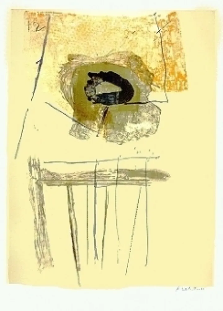 Lithograph Motherwell - Chair