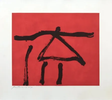 Etching And Aquatint Motherwell - Dance III (Red)