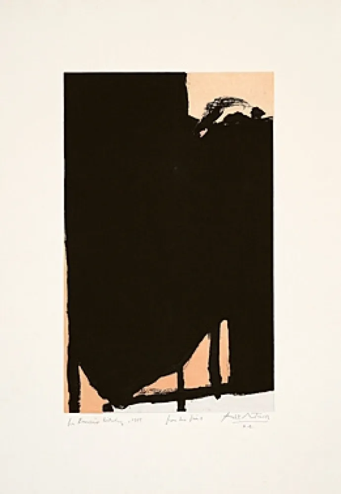 Etching And Aquatint Motherwell - Elegy Fragment II