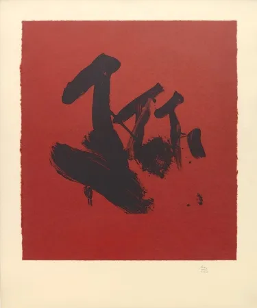 Lithograph Motherwell - Flags