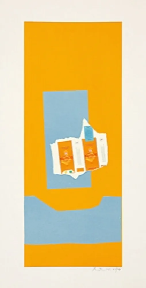 Lithograph Motherwell - Harvest, with Blue Shadow