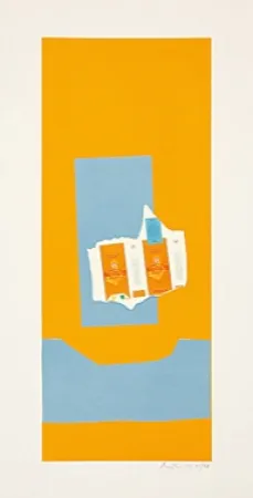 Lithograph Motherwell - Harvest, with Blue Shadow