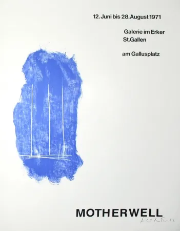 Lithograph Motherwell - Lines for St. Gallen