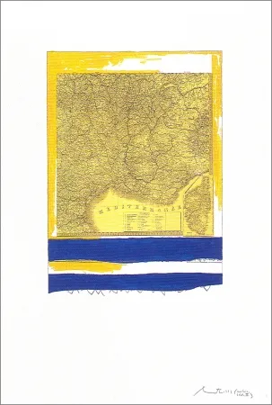 Lithograph Motherwell - Mediterranean (State II Yellow)