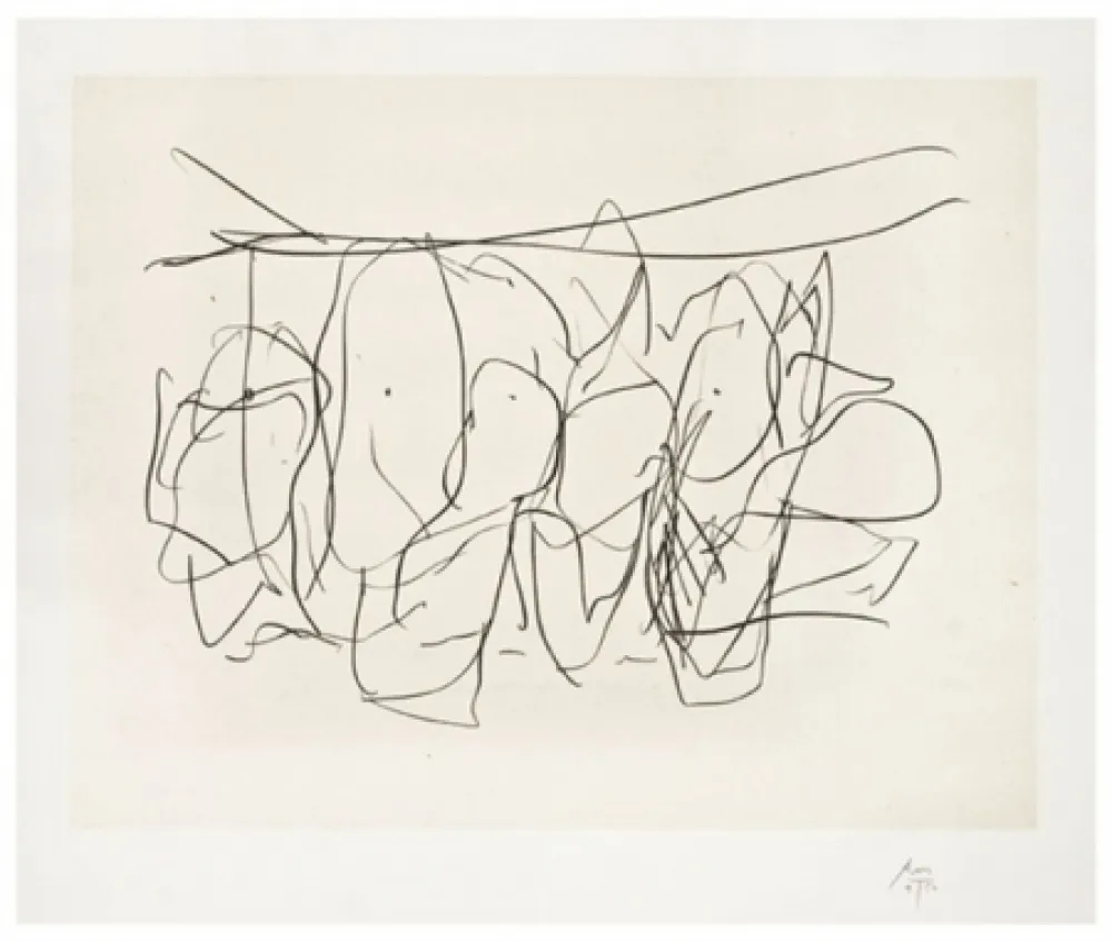 Lithograph Motherwell - Mexico City personages no.2