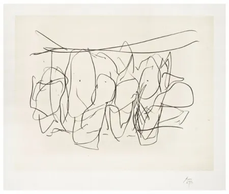 Lithograph Motherwell - Mexico City personages no.2