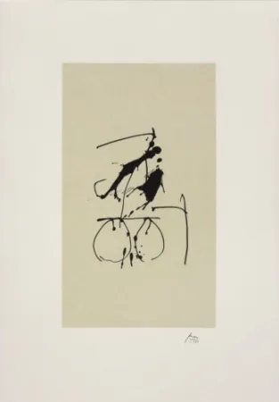 Lithograph Motherwell - Untitled B423 (from Octavio Paz suit)