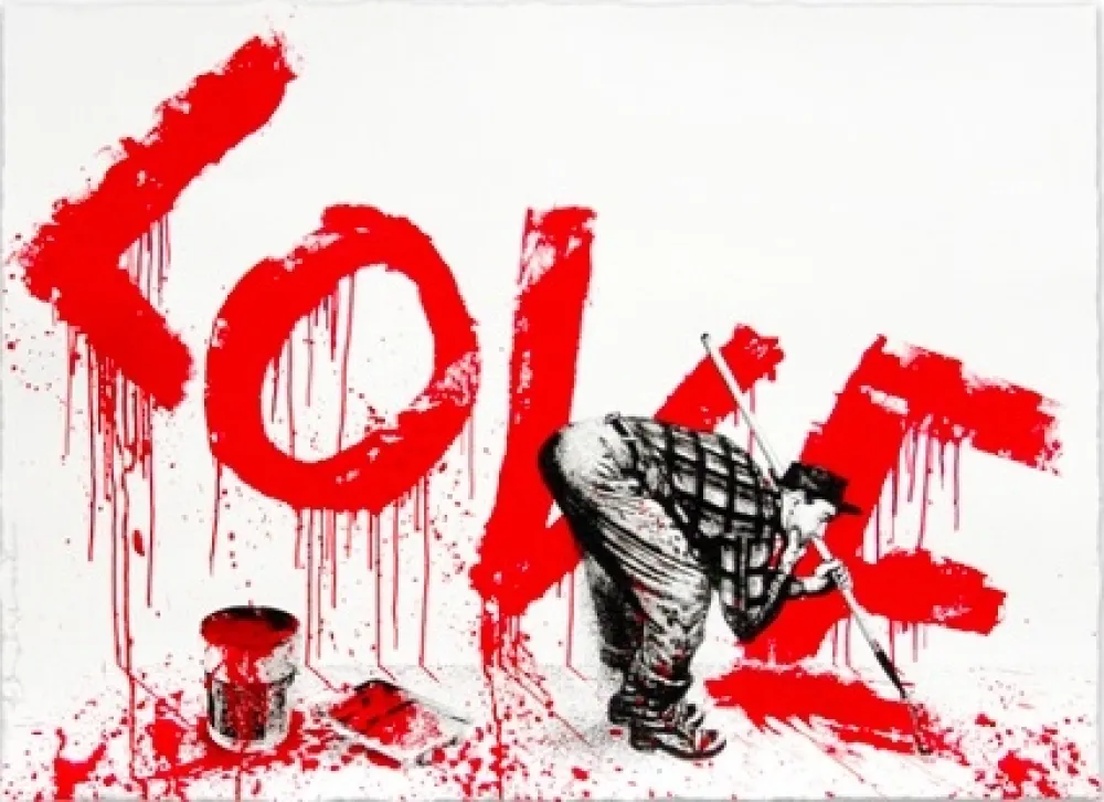 Screenprint Mr Brainwash - All You Need Is, 2018  